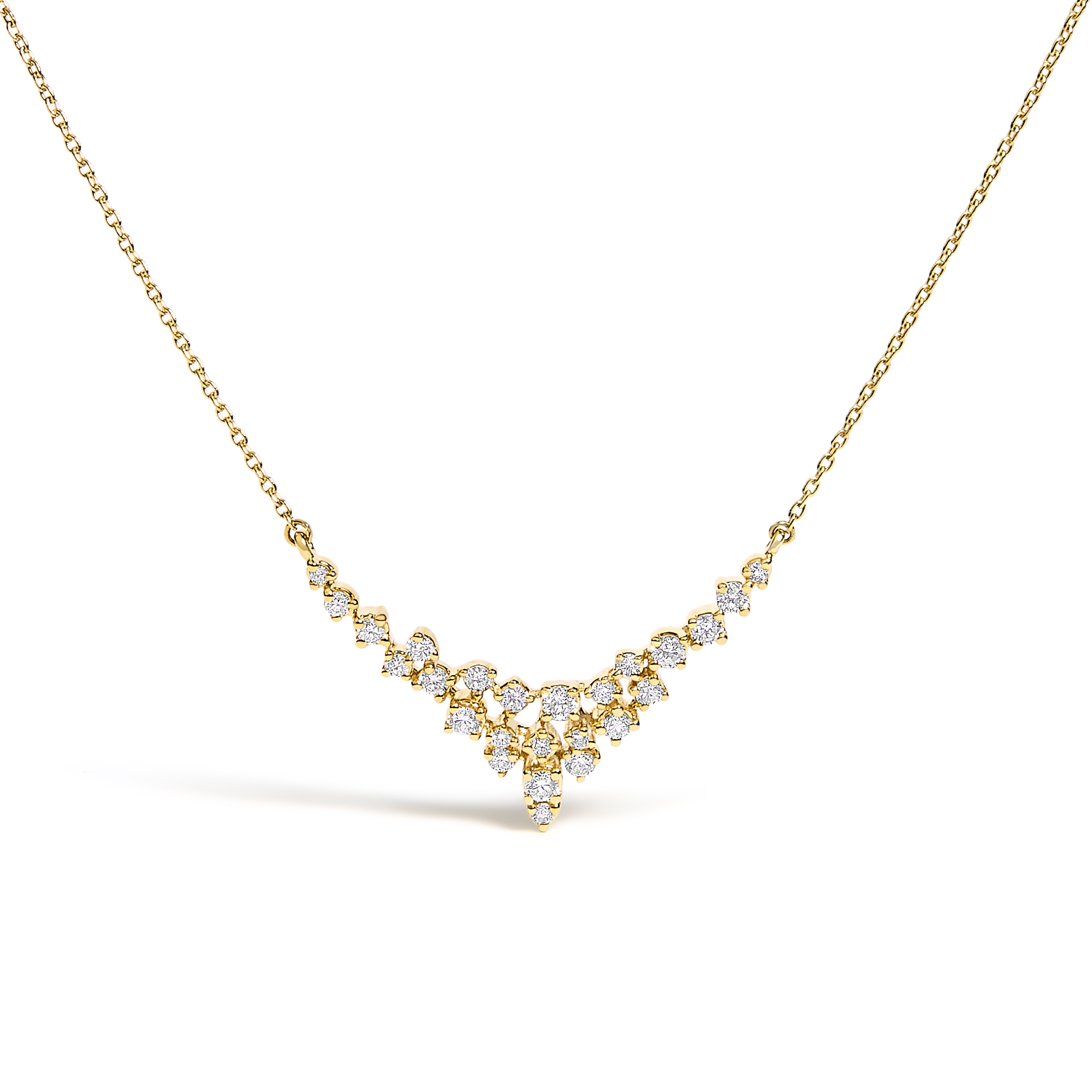 14k Yellow Gold 12 Cttw Diamond Scattered